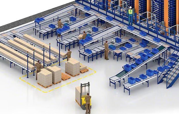 Tote and carton automation mini-load AS/RS system
